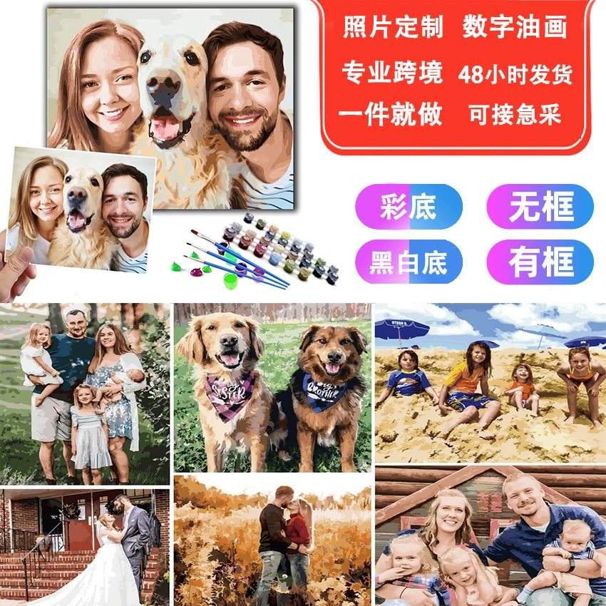 DIY цифровая картина маслом фото на картину, индивидуальная алмазная живопись, изготовление картин по индивидуальному заказу, декор для гостиной