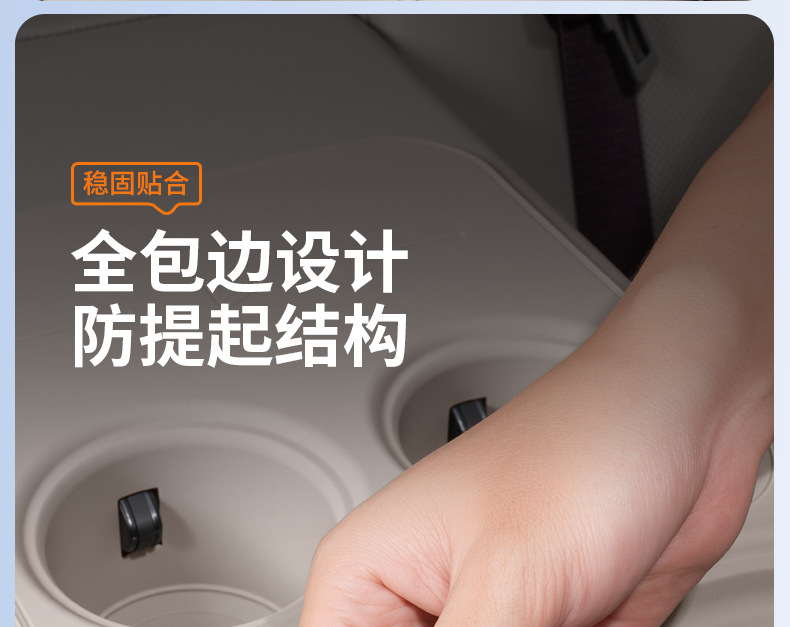 Suitable for Xiaomi Yu7 Rear Drainage Cup Cover Integrated Silicone Cup Holder Wireless Charging Pad Car Decoration Supplies