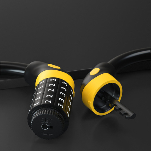 Bicycle password lock, mountain bike anti-theft, portable electric bike helmet lock, fixed chain ring lock