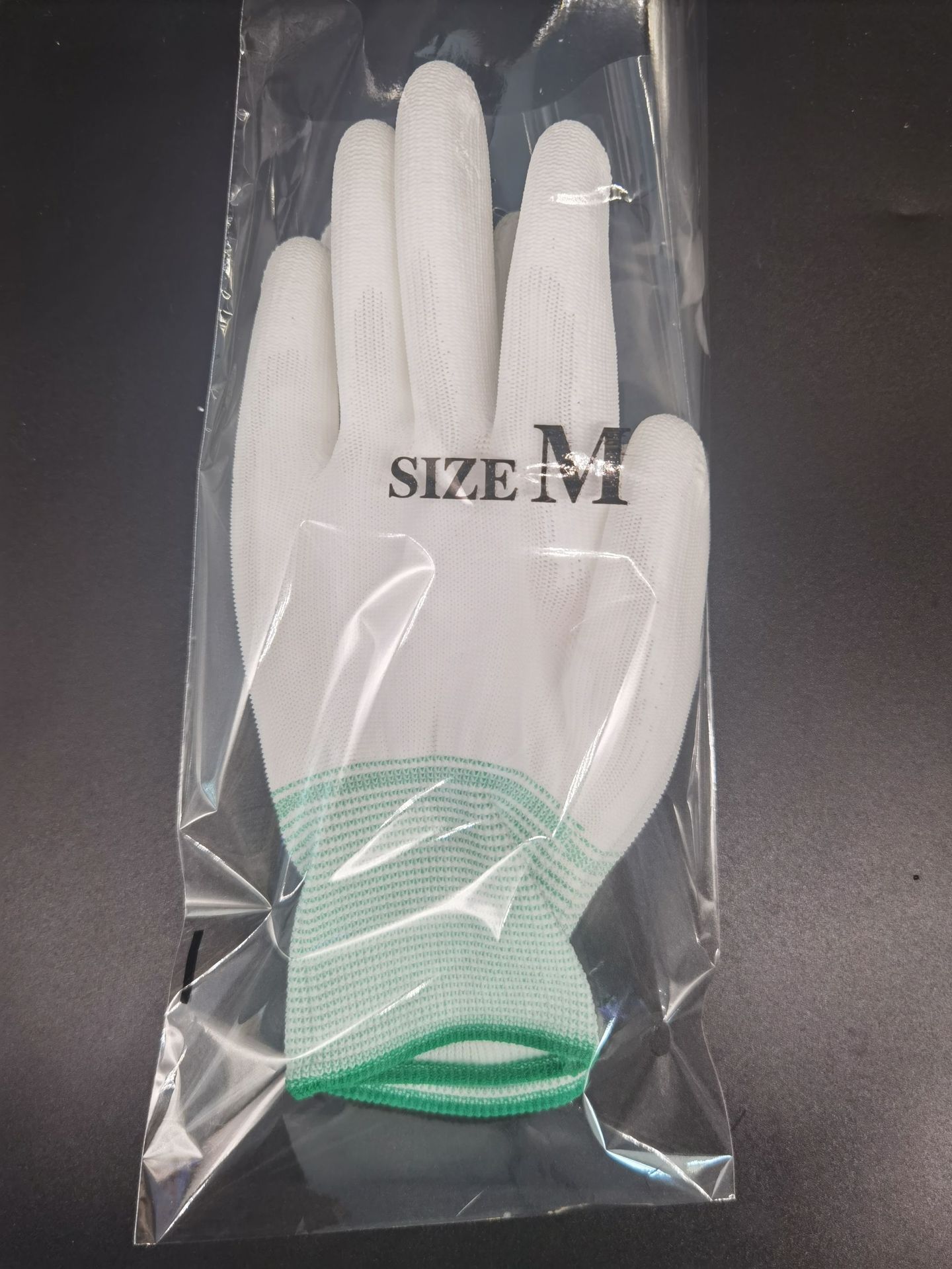 PU recubierto de dedos guantes recubiertos guantes revestidos guantes de trabajo antiestáticos libres de polvo blanco resistentes al desgaste guantes de seguro laboral al por mayor