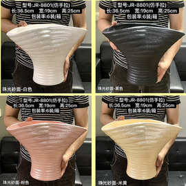 仿陶瓷手拉手工镁泥花盆花瓶花插仿真绿植盆栽花卉容器氧化镁水泥