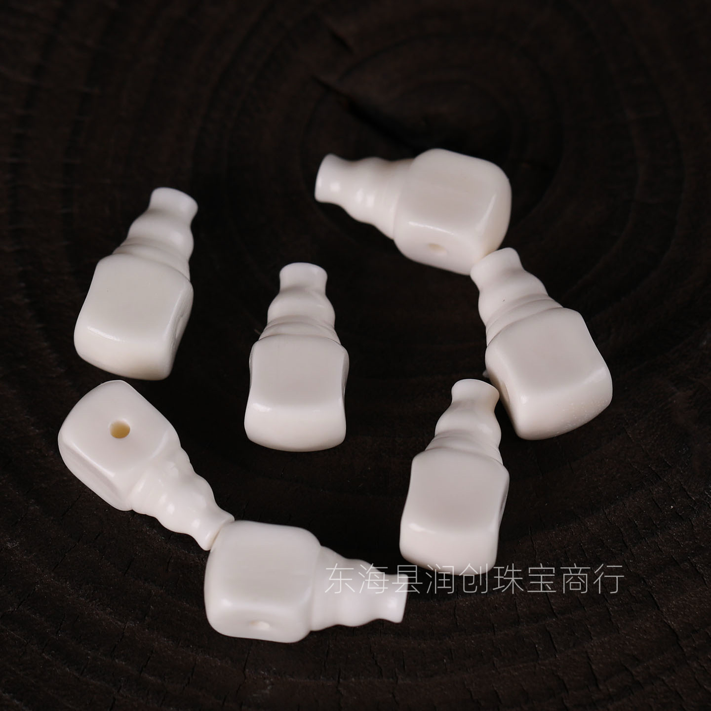 Camel bone cube-shaped three-way semi-finished craft accessory for Buddhist beads, handmade DIY bracelet separator bead accessory, decorative component