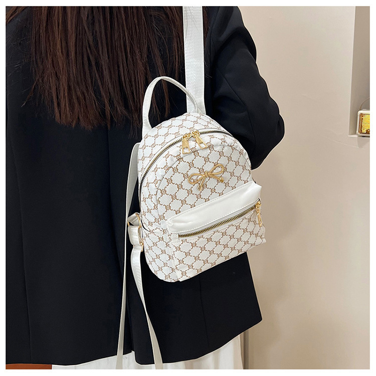 Wear-Resistant Function Wear-Resistant Bow Knot Daily Street Zipper Backpack
