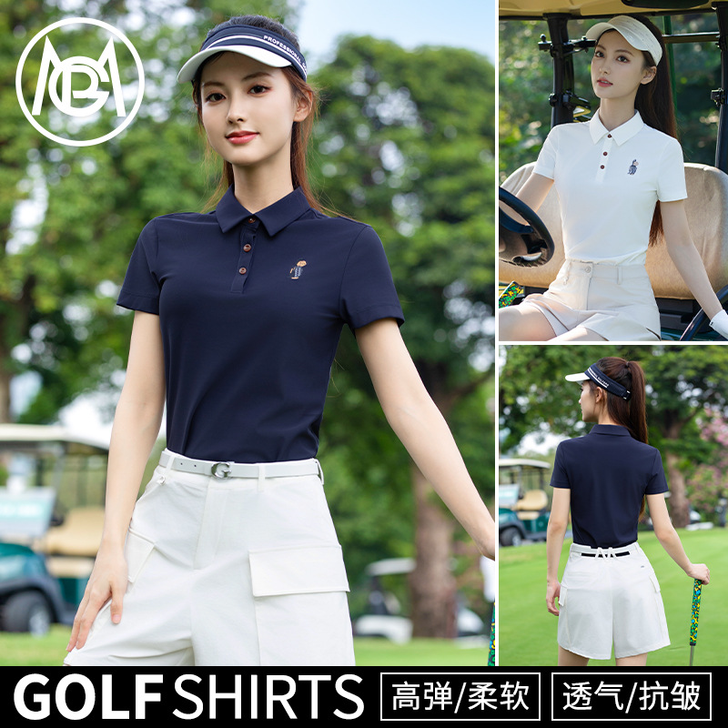 2026 Golf Women's Clothing Spring and Summer Breathable Short-Sleeved T-Shirt Polo Clothing Women's Tops Sports Clothes