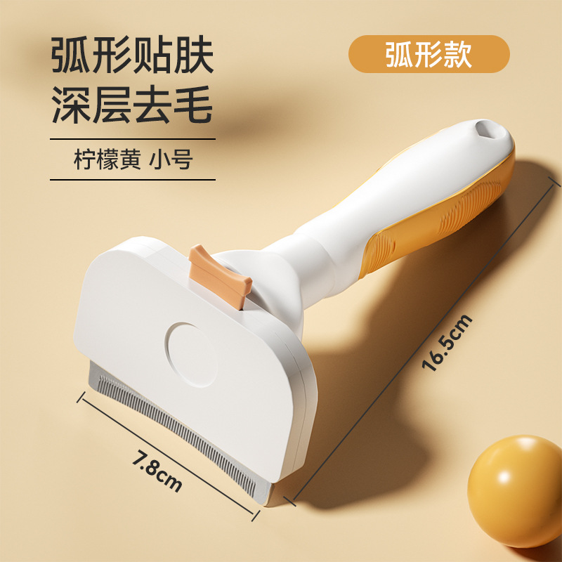 Pet depilación peine Labrador perro peine nudo apertura cepillo de limpieza gato depilación flotante pelo auto-limpieza peine suministros