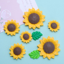向日葵甜美卡通diy奶油胶手机壳头饰发夹饰品树脂配件批发鞋扣