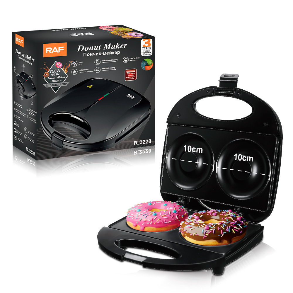 Macchina per ciambelle per la colazione completamente automatica, di grandi dimensioni, 10 cm, doppia faccia, standard europeo per uso domestico_voghion.com