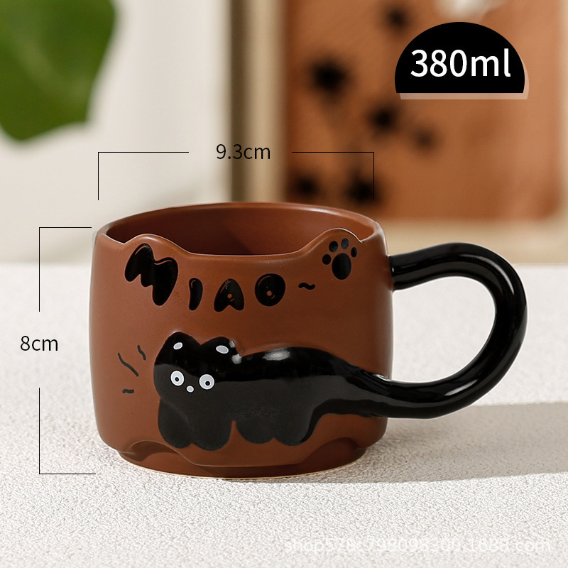猫セラミックカップ朝食カップマグ見栄えの良いかわいいマグお土産セラミックカップミルク朝食カップ|undefined