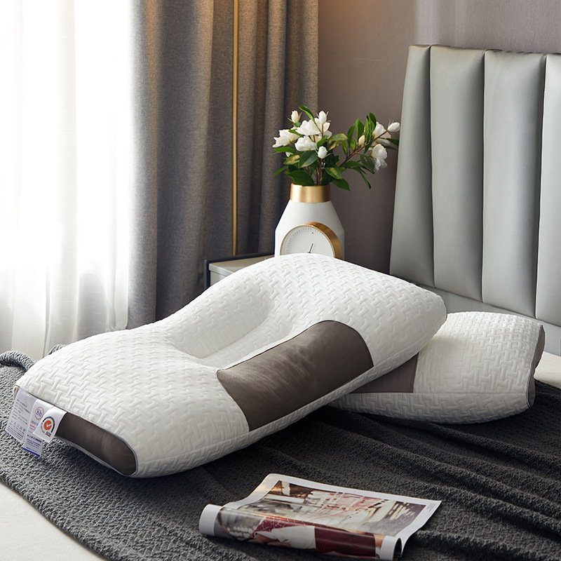SPAマッサージ枕 シングル枕芯 首保護 大人用睡眠枕 ファイバーパーツィオンマッサージ 頸椎枕 中低枕|undefined
