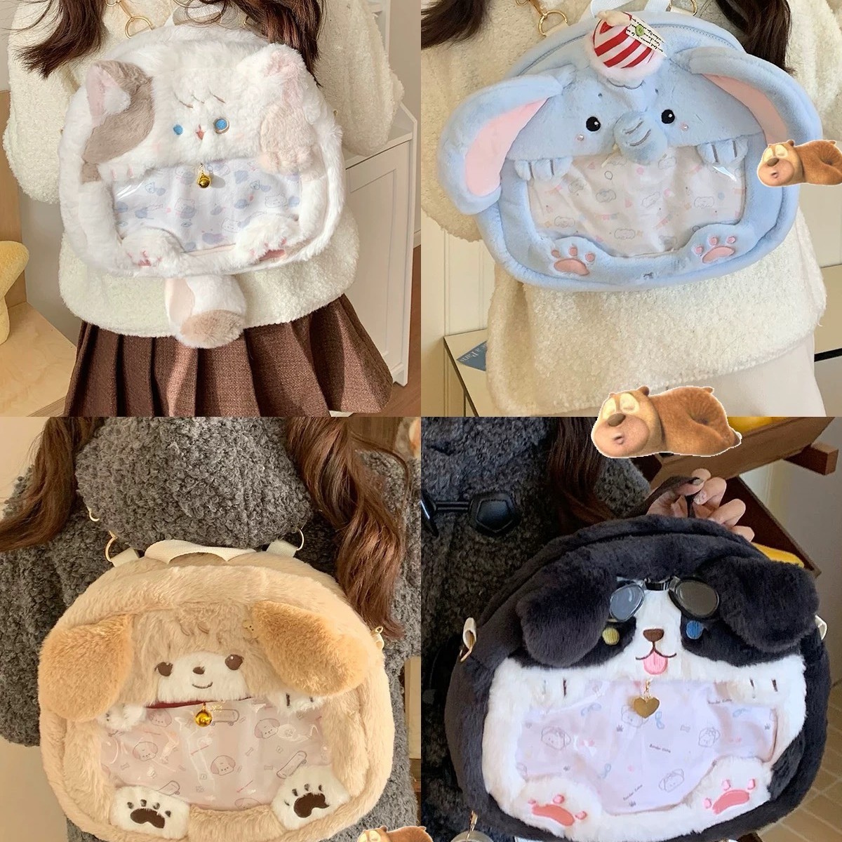 日系二次元初音未来毛绒包包卡通可爱痛包双肩包送女友礼物批发