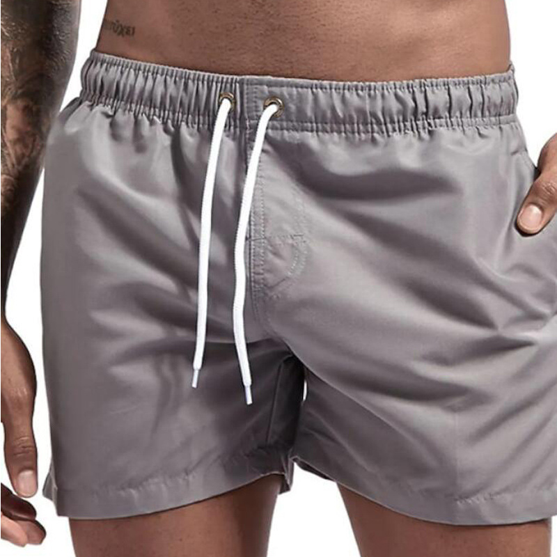 172g Weight Polyester Fabric Type High Waist Waist Line Shorts Pants Type Swimming Pool, Beach Occasion Loose Fit Type Solid Color Pattern Summer Season Men's Gender Casual Style Men's Solid Color Casual Loose Men's Bottoms 3