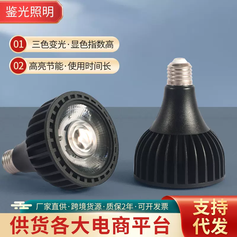 压铸COB光源 par30 E27螺口20W 30W餐饮服装聚光射灯 高显指par灯