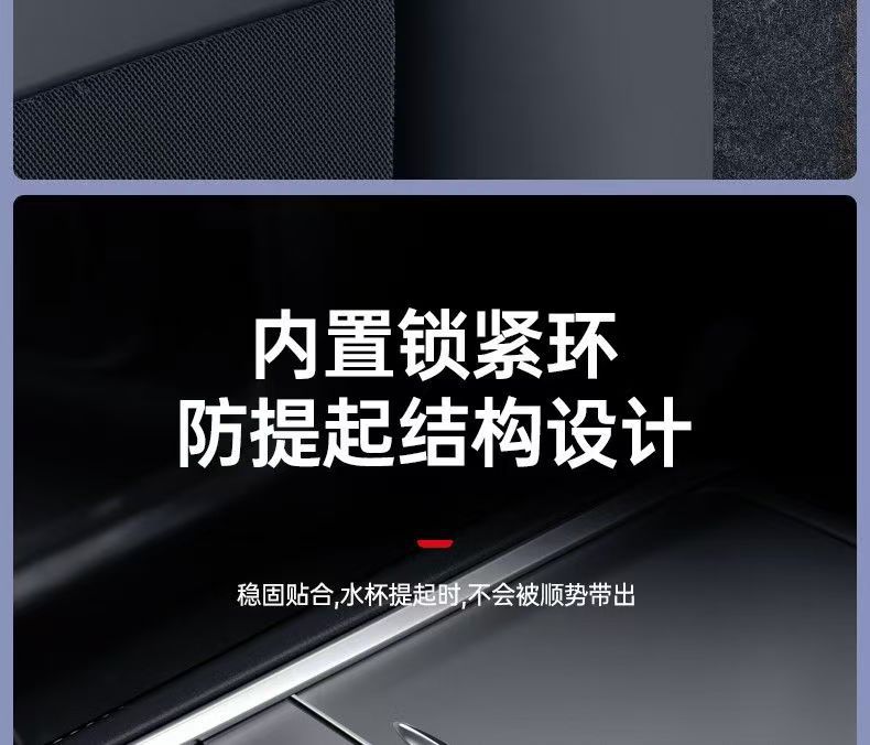 Suitable for Tesla Model 3/Y/Yl Central Control Water Cup Holder Water Cup Slot Tpe Cup Sleeve Accessories Modified Car