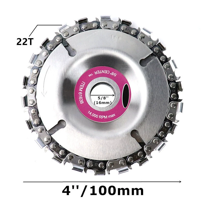 4/5 дюймов деревообрабатывающая цепь диск резака Угловая шлифовальная машина цепная диск древесина канавки пилы