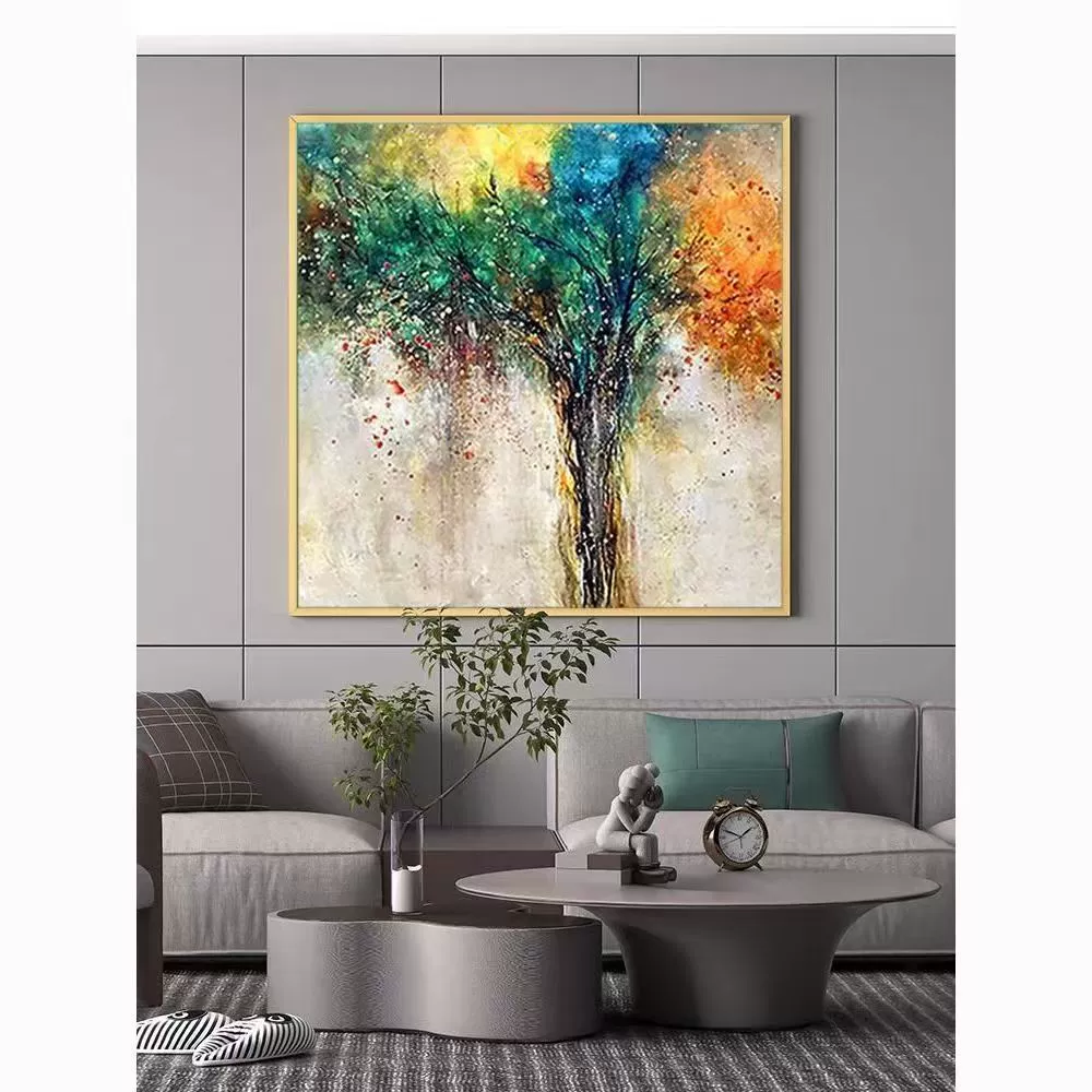 △Dafen Village Oil Painting Restaurant oil painting pickup and leaking purely handmade finished paintings hanging paintings restaurant paintings