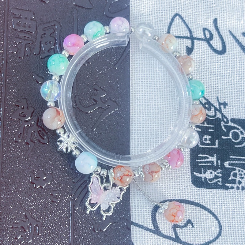 春日手链森系甜美流星琉璃手链女闺蜜天蓝显白系百搭手串小众批发|undefined