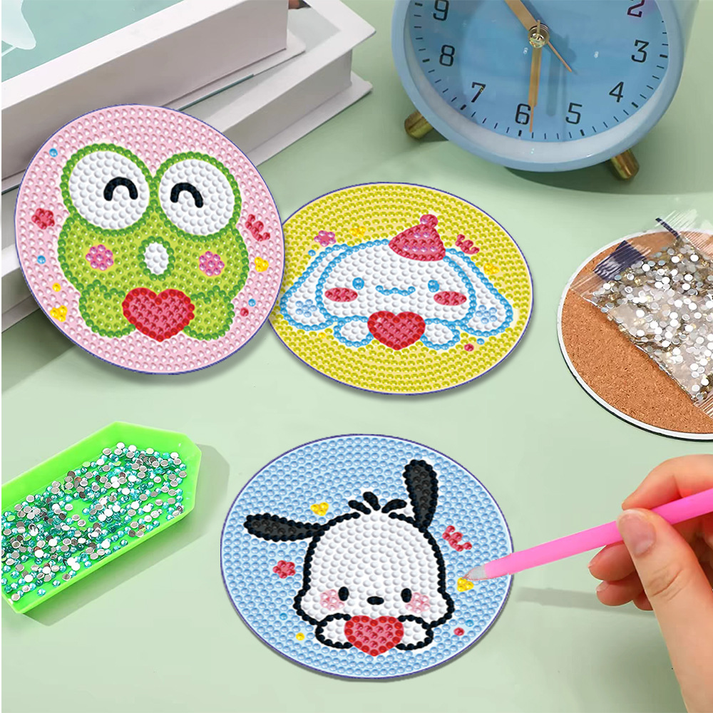 Diamante pintado diy cojín de taza aislante Amazon Melaty Colomía acrílico full diamond cojín de taza acrílico