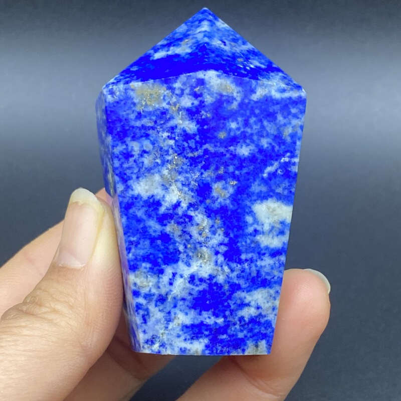 天然青金石柱子水晶摆件雕刻件桌面摆件手工雕刻件装饰直 买一送一 图 13