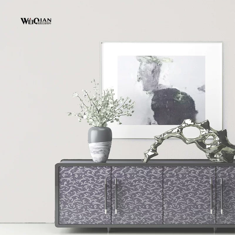 Seamless wall fabric Morandi color high-precision wall covering for living room and bedroom, thickened and densely woven, suitable for whole house
