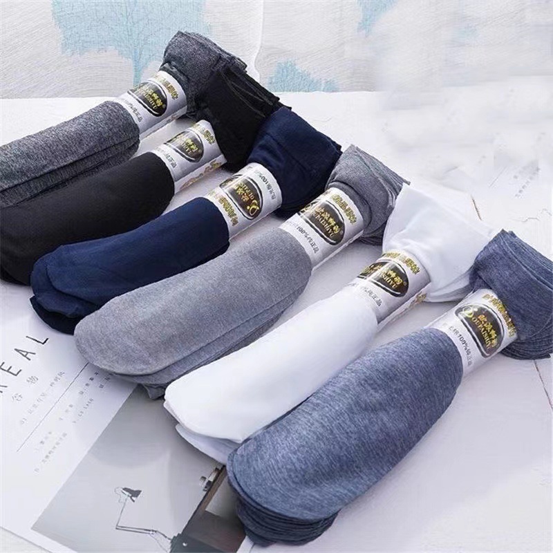 Socks men's stockings summer thin mid-calf deodorant breathable socks summer solid color ultra-thin men's socks black socks men