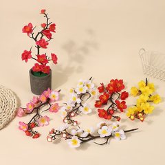 梅の花の枝の中国式の単一の梅の造花の家の装飾の置物の大きい赤い老人の祝寿の装飾のプラグイン