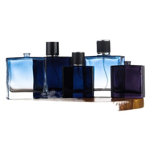 in stock Premium Perfume Bottle Gradient Flat Square Glass Perfume Bottles Portable Pressing Fine Mist Bottles