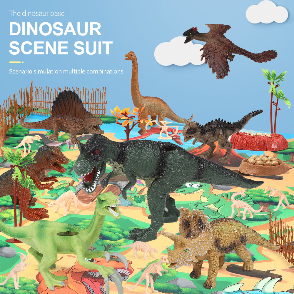 Dinosaurios Serie 2 Amazon Cross-Border Kids Dinosaur Rally Puzzle Orbita Casa Escena Juguetes Puzzles