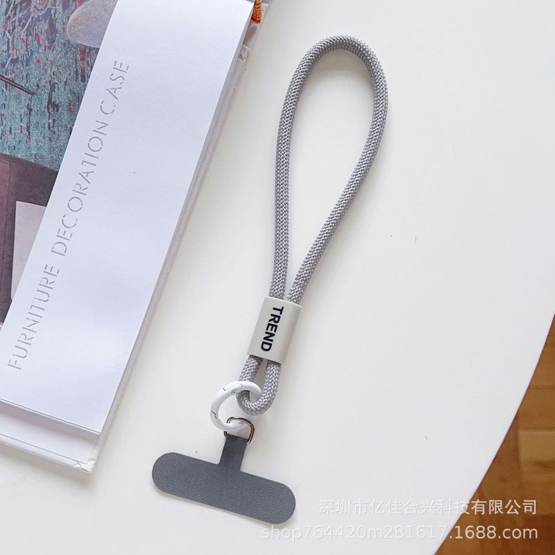 短款可调节锁扣手绳防丢垫片通用手机挂绳户外出行简约涤纶手腕绳|undefined