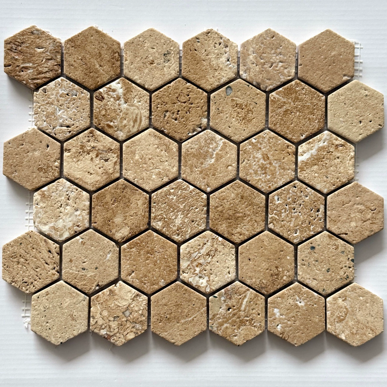 Натуральный мраморный травертин, культурный камень, мозаичный стол, кофейный стол, плитка, желтый травертин, мраморная шестиугольная плитка