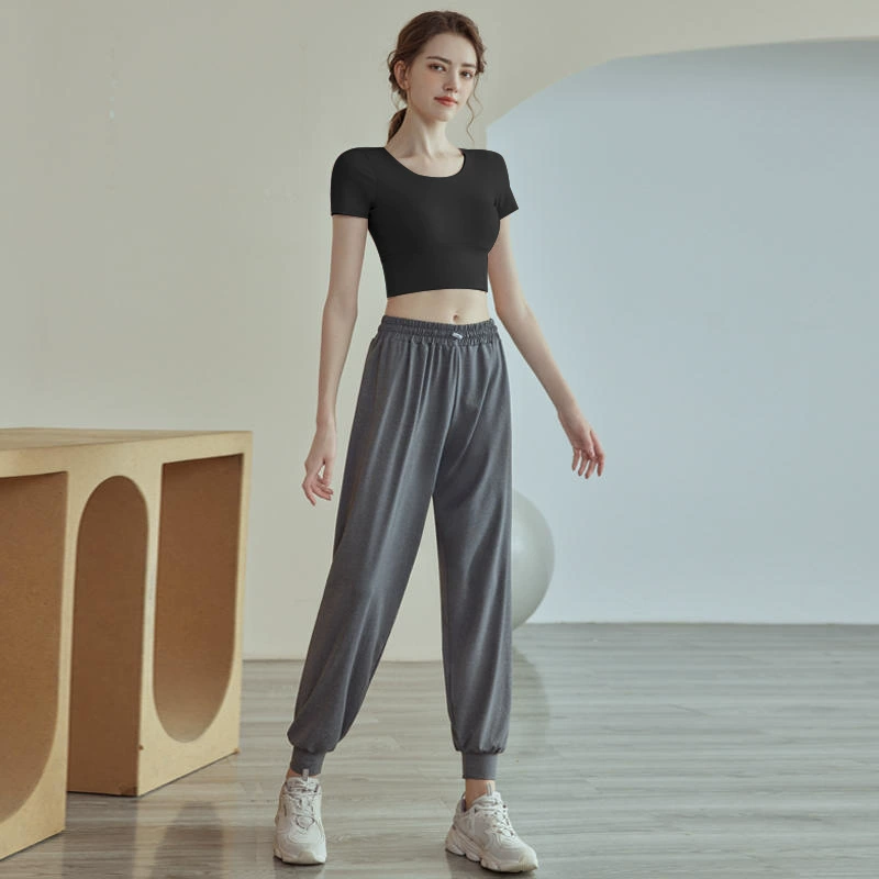 Йога-майка для спорта без бренда — Crop с Bust removable cups, дышащий тренировочный комплект