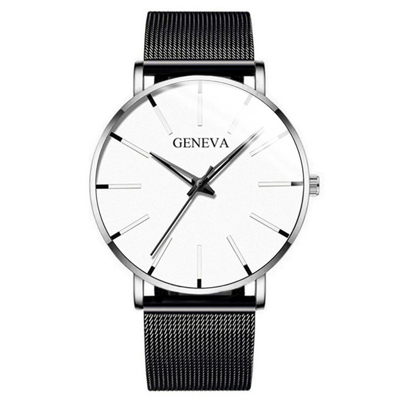 Men's Swiss‑Style Watch, Quartz Movement, 42 mm Dial, Metal Bracelet (230 mm)