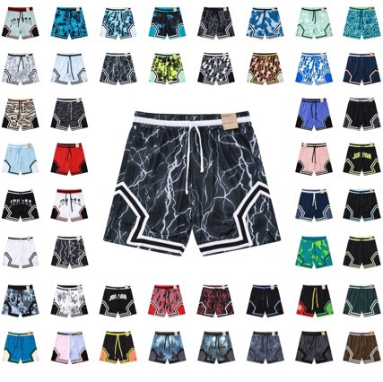 Flyer American-Style Basketball Shorts for Men and Women, Knee-Length, Loose Fit, Casual, Breathable, Running, Track and Field, Leopard Print, Quarter-Length Shorts