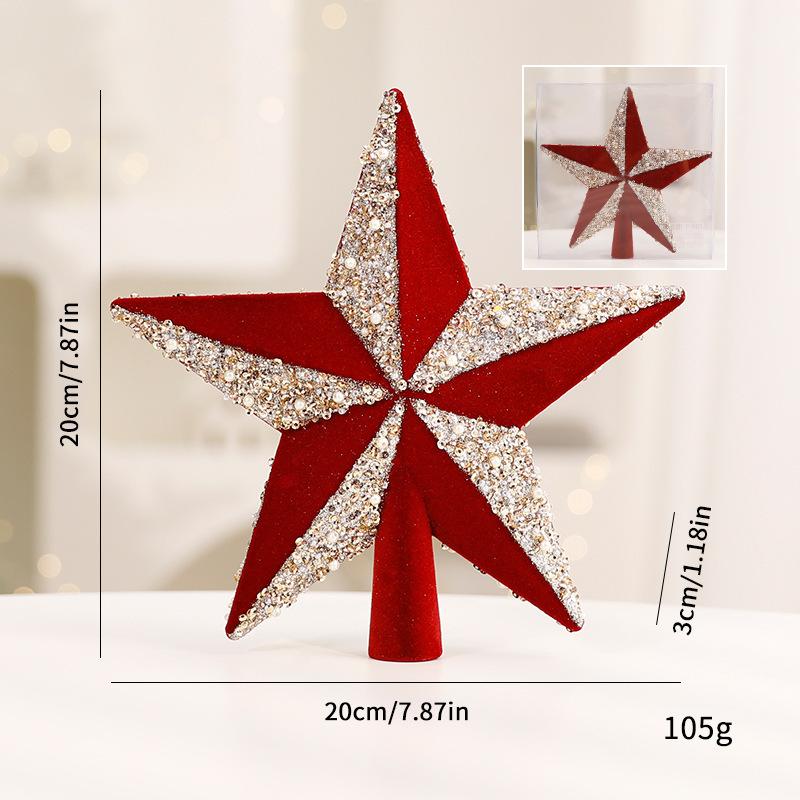 Amazon クリスマスツリー オーナメント デコレーション クリスマス クリスマスツリー スタイリング トップスター ホリデーシーン レイアウト 五芒星|undefined