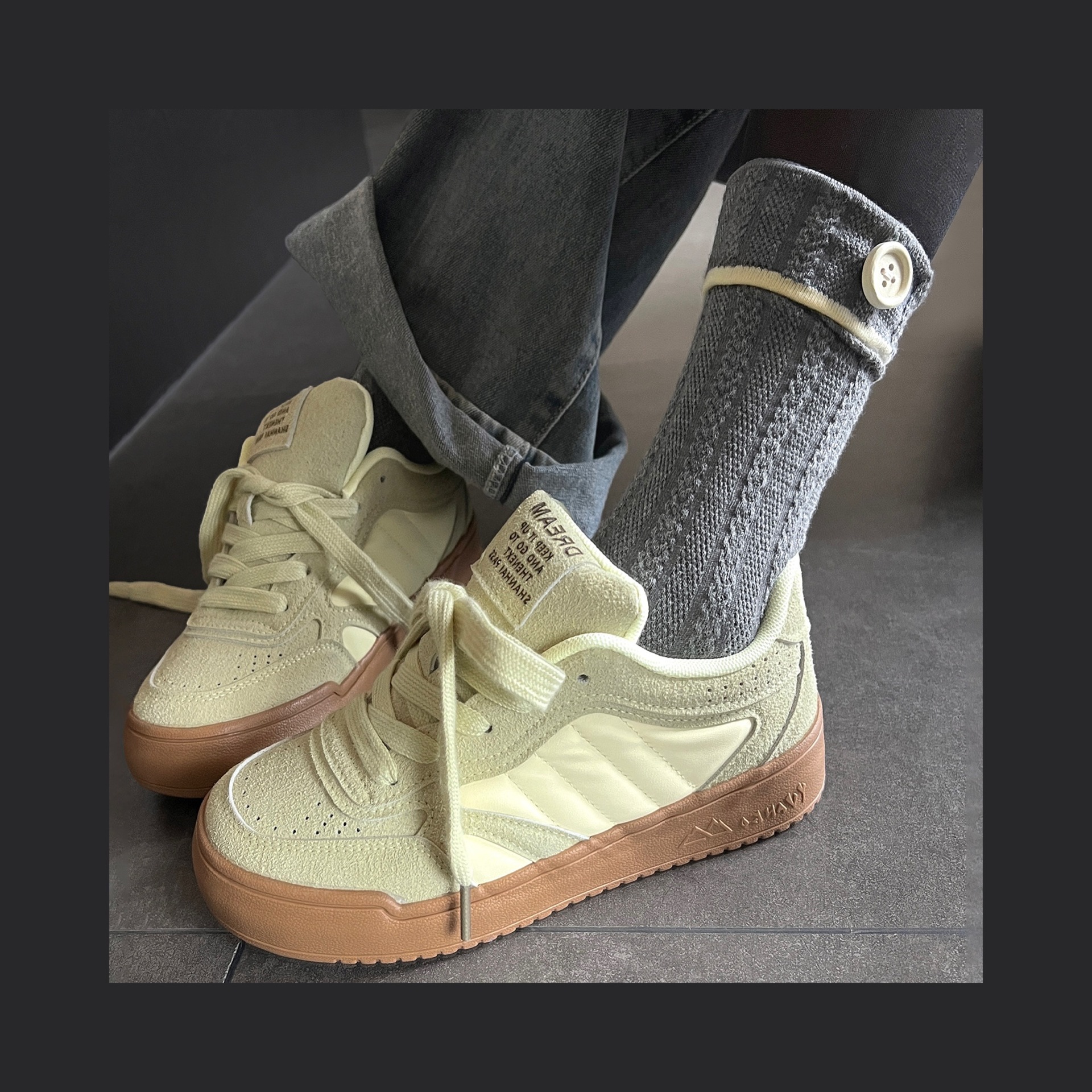 Zapatillas Casuales Originales Lin A Yi 2025 para Mujer, Zapatos Versátiles Estilo Coreano para Estudiantes, Nuevo Modelo de Primavera.