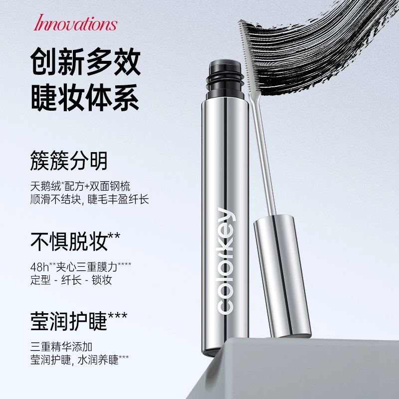 Colorkey, lengthening three dimensional curling waterproof mascara, no smudge