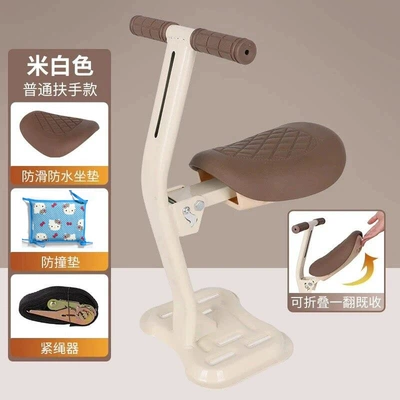 Electric vehicle child seat, front-mounted foldable baby safety seat for electric motorcycles, child and infant seat (Electric car child seat) - off-whitesingle-seat-foldable