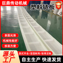 定制塑料链板水果清洗输送机配件耐酸碱洗碗机输送网带加工塑料链