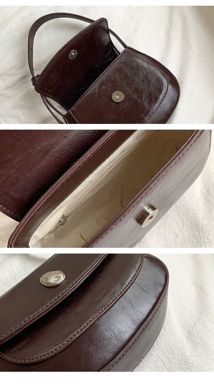 Nuova borsa a tracolla piccola a conchiglia sottobraccio, da donna, solida e semplice, con patta, di alta qualità_voghion.com