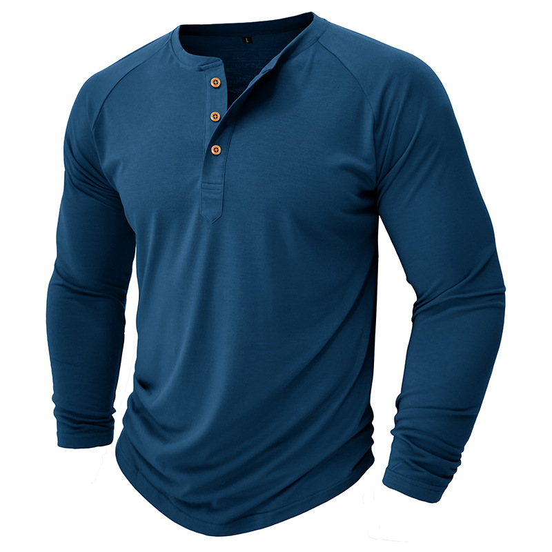 autumn and winter men's long-sleeved T-shirts, men's bottoming shirts, men's t-shirt clothing processing_voghion.com
