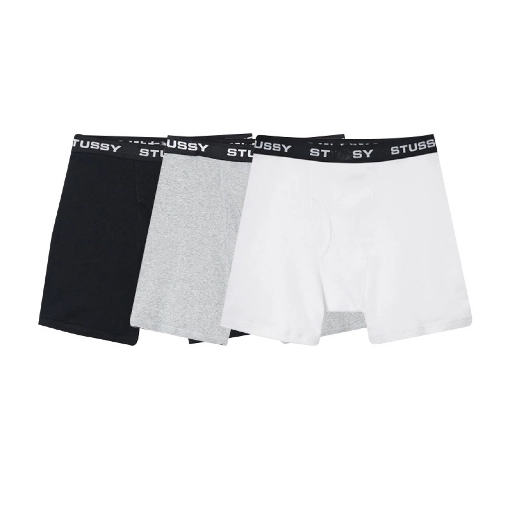 Brand Boxer Briefs Classic Men's Long Cotton Boxer Briefs Pure Color Trendy Large Size Breathable 3-pack