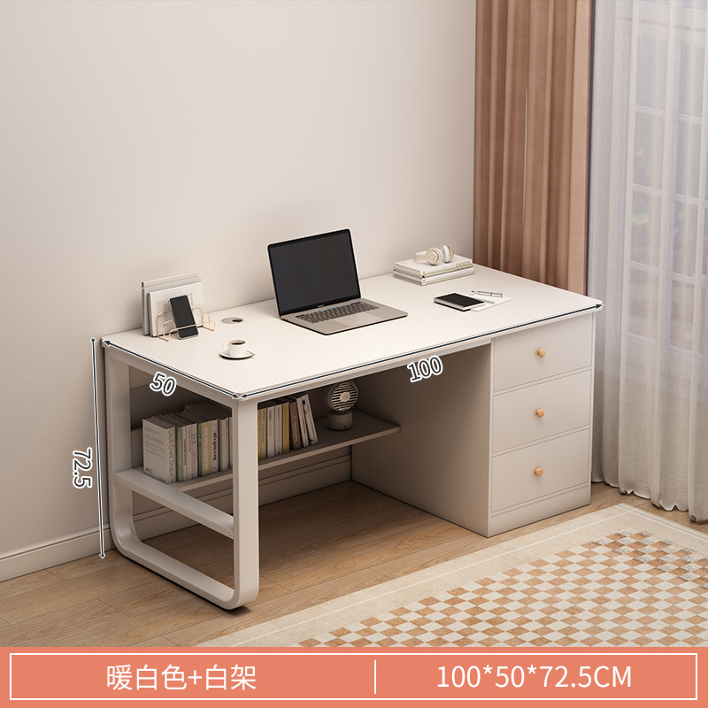 Mesa de escritorio, estante de libros para estudiantes de escuela secundaria, escritorio de escritorio simple para estudiantes de escuela secundaria, escritorio de computadora de estudio con cajón