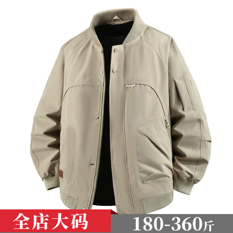 Oversized baseball jacket for men, autumn trendy workwear, American retro loose-fitting bomber jacket for men 2679