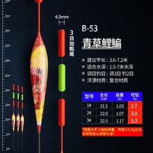 3目加粗浅水漂醒目老人漂近视浮漂鲫鲤青草鳊鱼综合混养浮漂鱼漂