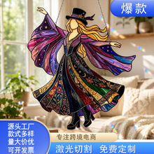 �羳Witchy Rock Muse Acrylic Suncatcher�������L������������