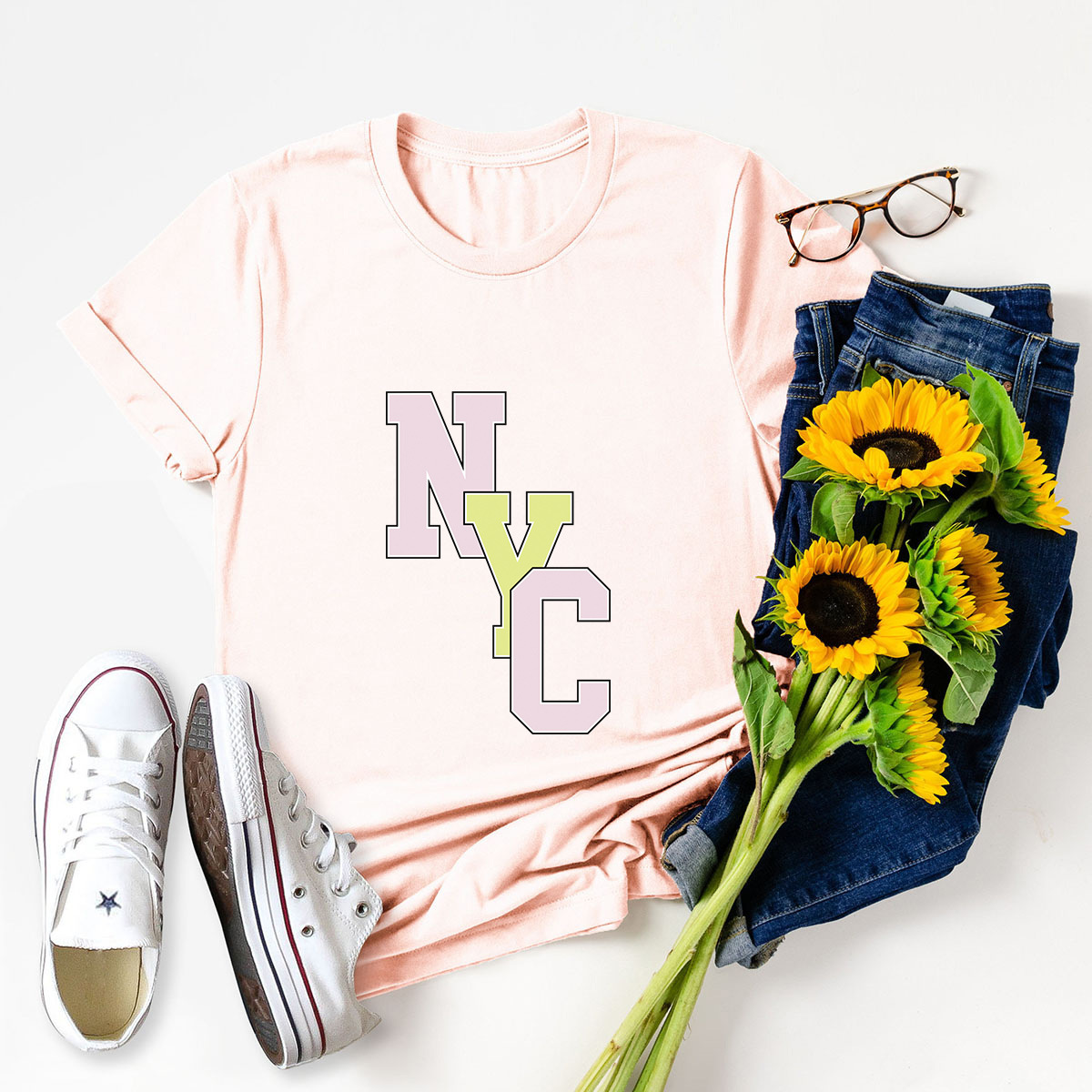 Letter Print Short-sleeve T-shirt display picture 5