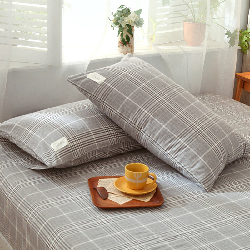Funda de almohada de algodón Un par de funda de almohada de algodón 100 de 48cm x 74cm cubierta interior de núcleo de almohada para el hogar hombres adultos