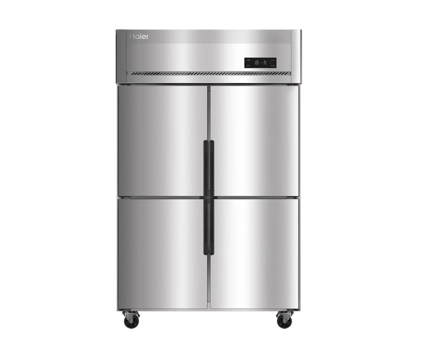 Вертикальный коммерческий морозильный шкаф Haier серии Haina из нержавеющей стали