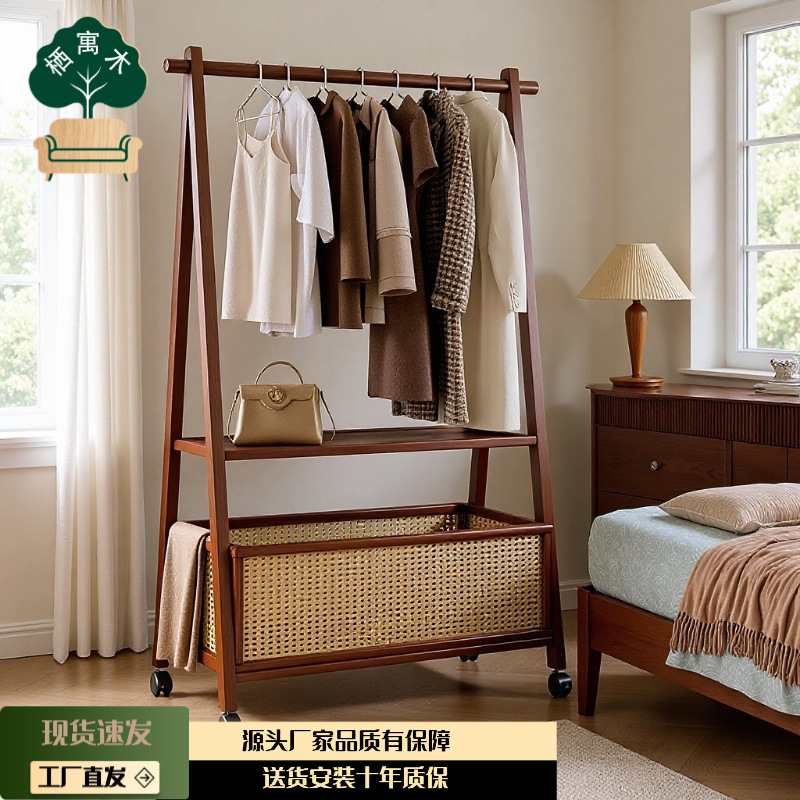 High-Quality Cross-Border Clothes Hanger Floor-Standing Bedroom Vertical Household Clothes Hanger Multi-Functional Clothes Storage Rack Coat Rack
