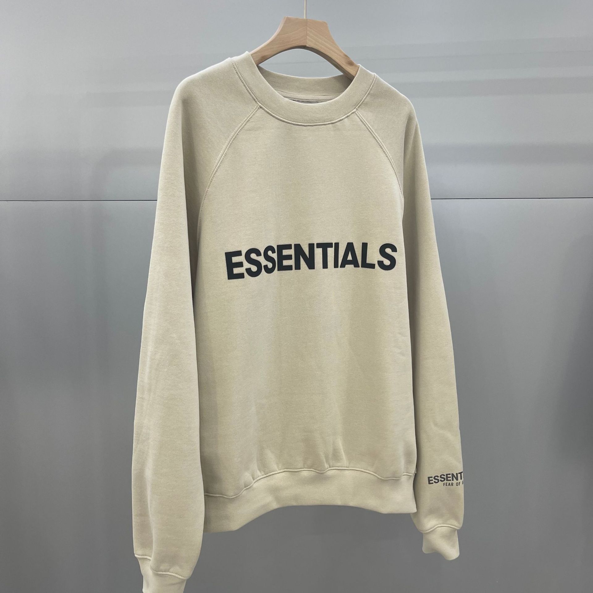 FEAR OF GOD FOG multi-thread ESSENTIALS Sudadera holgada americana con cuello redondo y forro polar, versátil para primavera para hombre