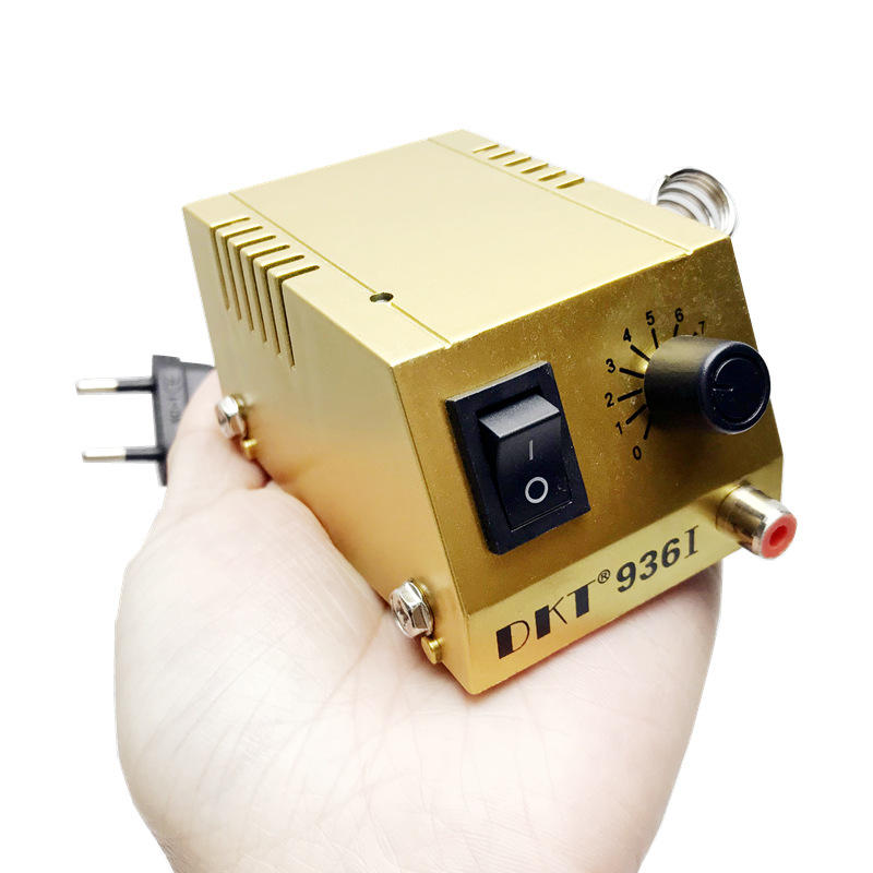 跨境迷你焊台 936I袖珍电烙铁手机维修12V可调温便携焊台微型烙铁